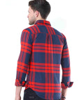 Red Casual Check Shirt