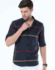 Navy Luxurious Check Shirt