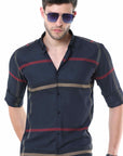 Navy Luxurious Check Shirt