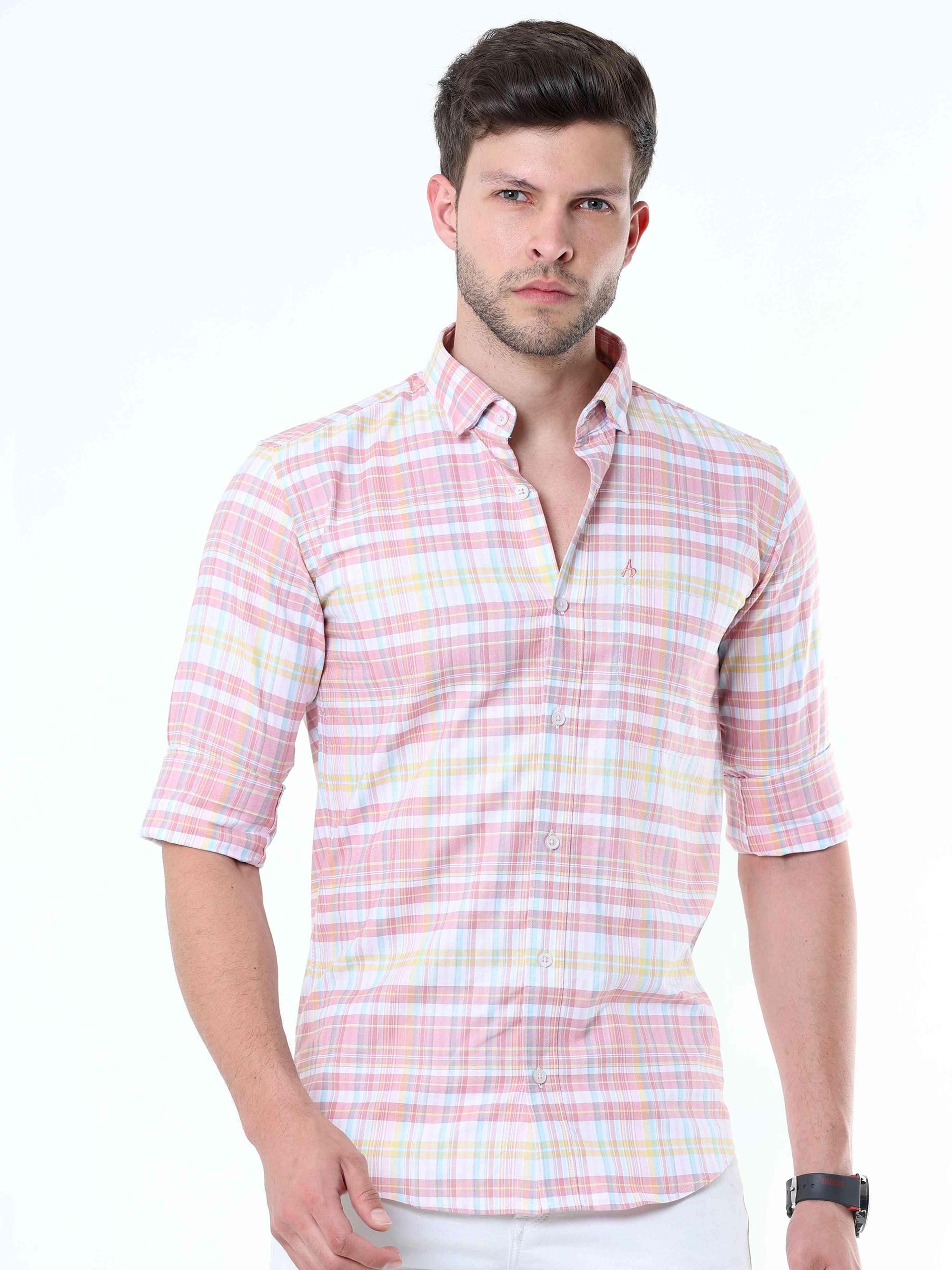 Pink Classy Check Shirt