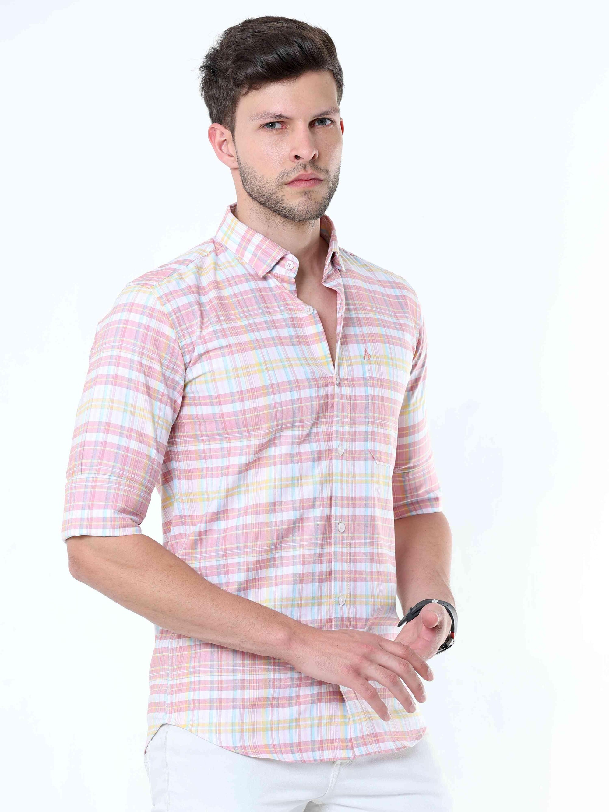 Pink Classy Check Shirt