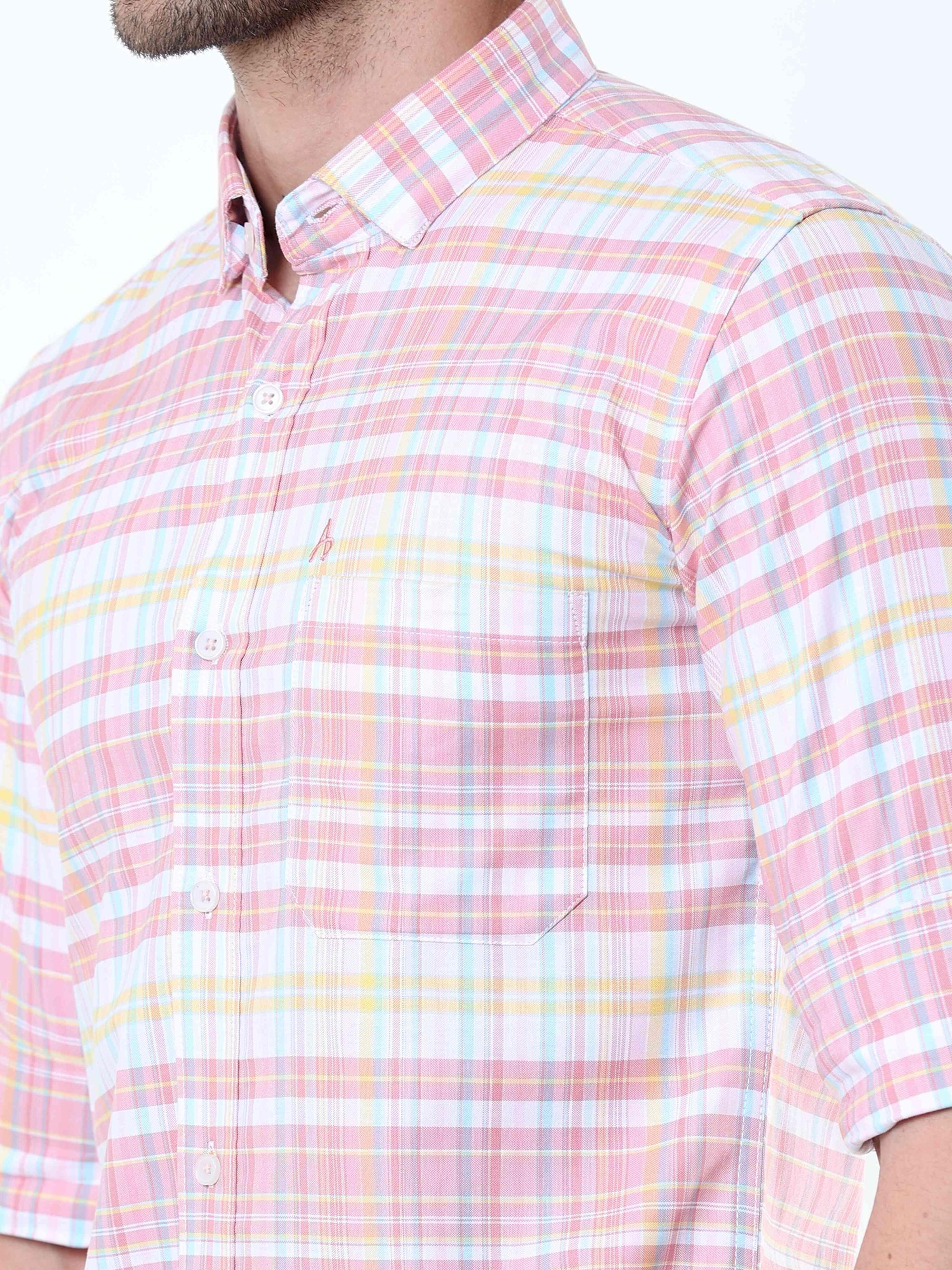 Pink Classy Check Shirt