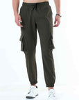 Olive Solid Cargo Pant