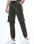 Olive Solid Cargo Pant