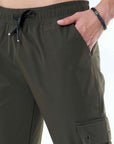 Olive Solid Cargo Pant