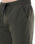 Olive Solid Cargo Pant