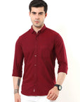 Marroon Slim Fit Shirt