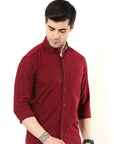 Marroon Slim Fit Shirt