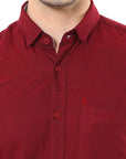 Marroon Slim Fit Shirt