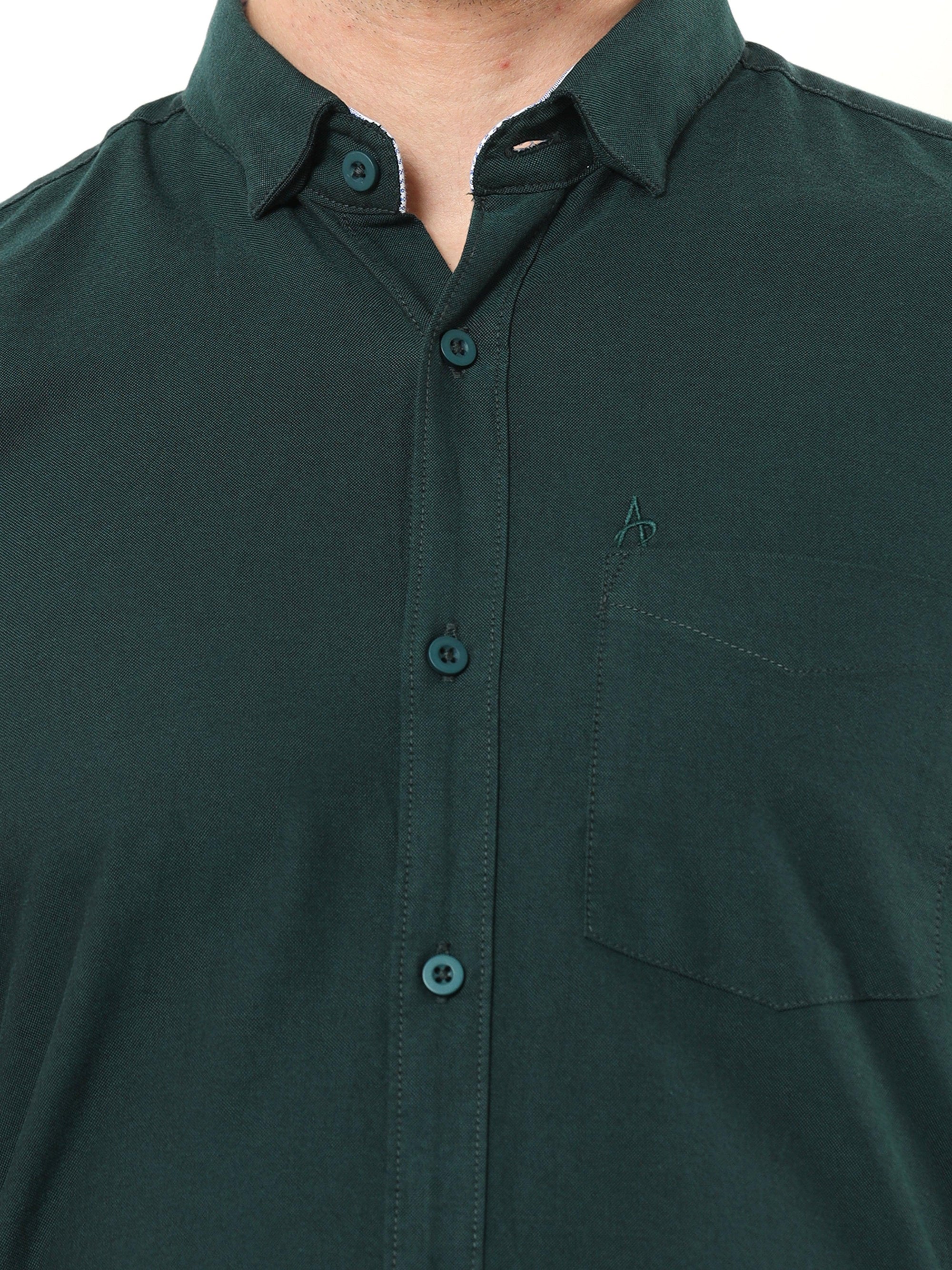 Pine Green Slim Fit Shirt