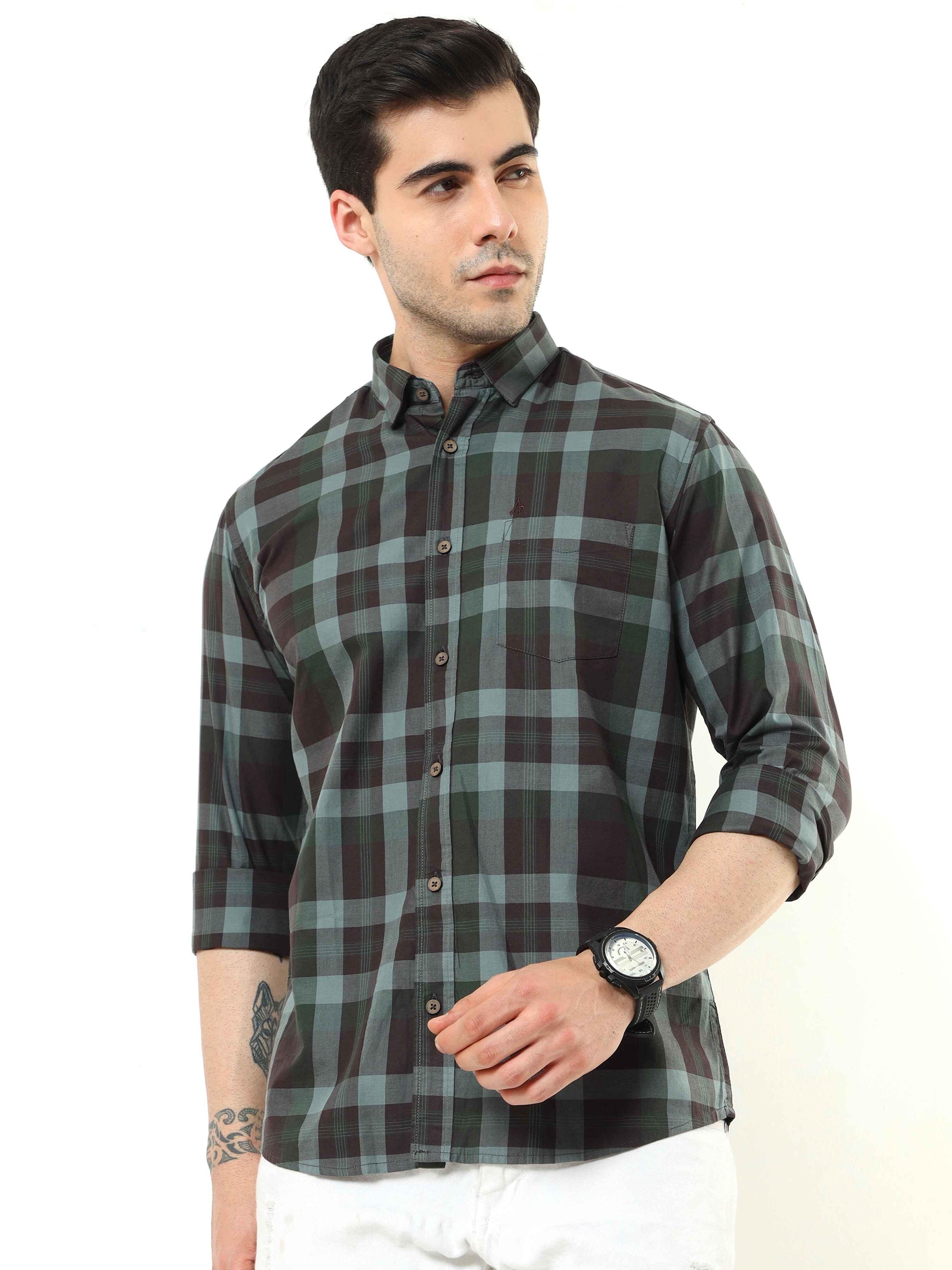 Green Slim Fit Shirt