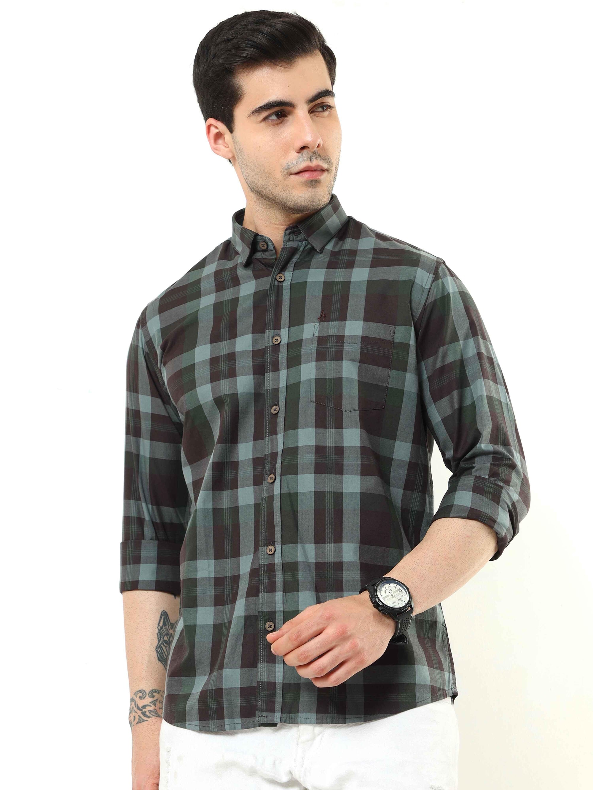 Green Slim Fit Shirt