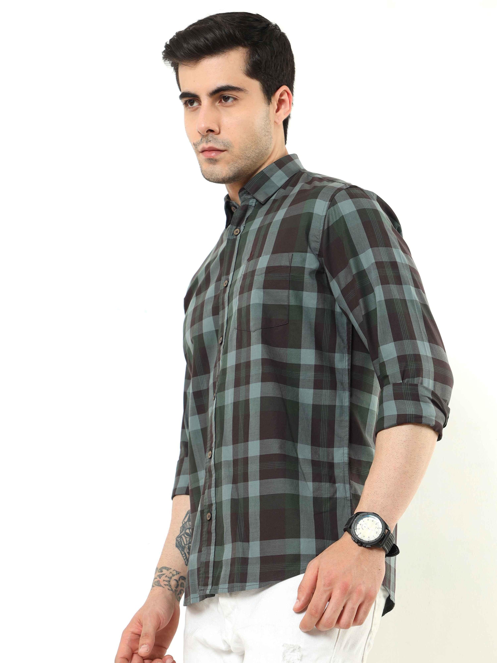 Green Slim Fit Shirt