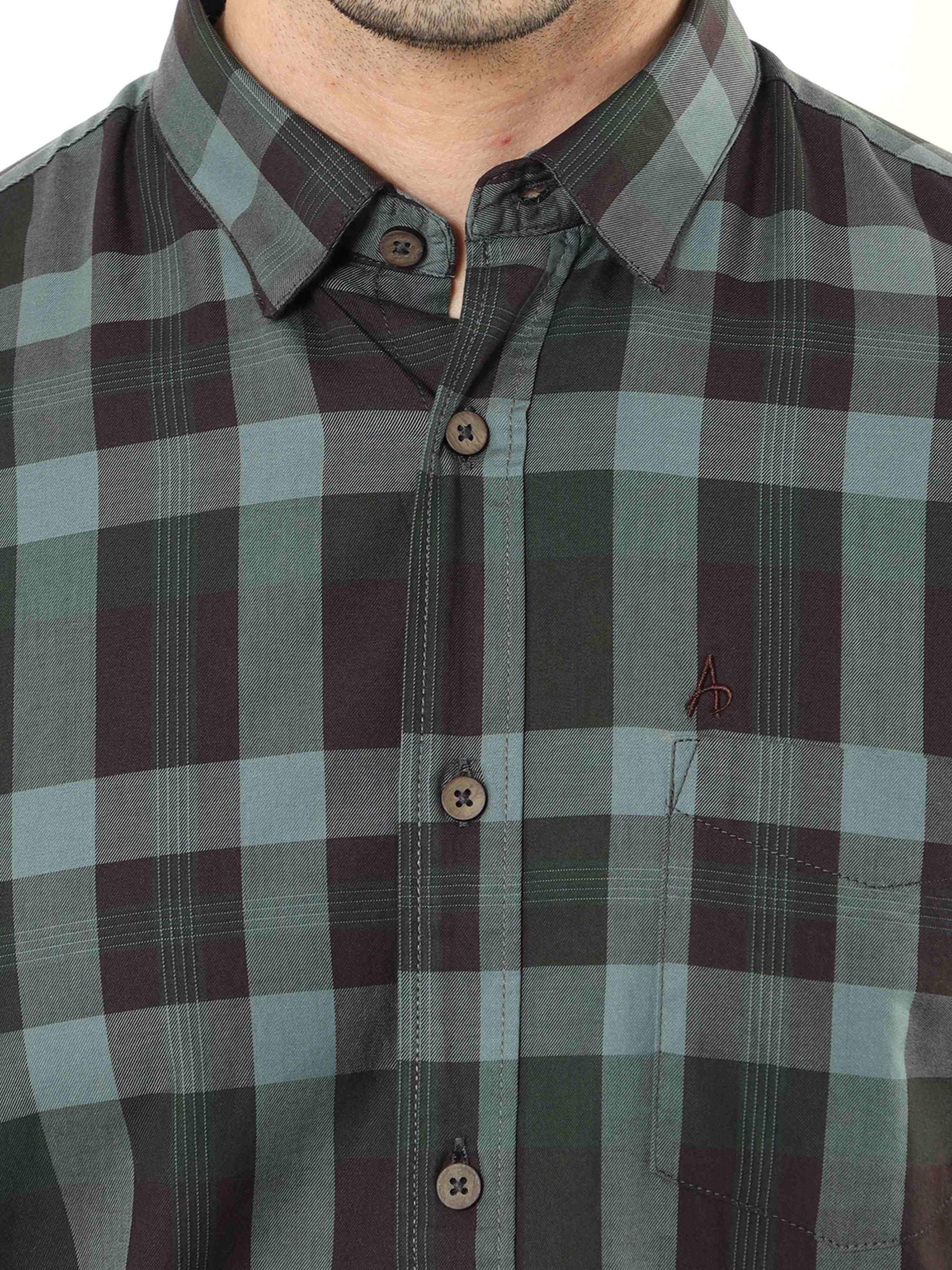 Green Slim Fit Shirt