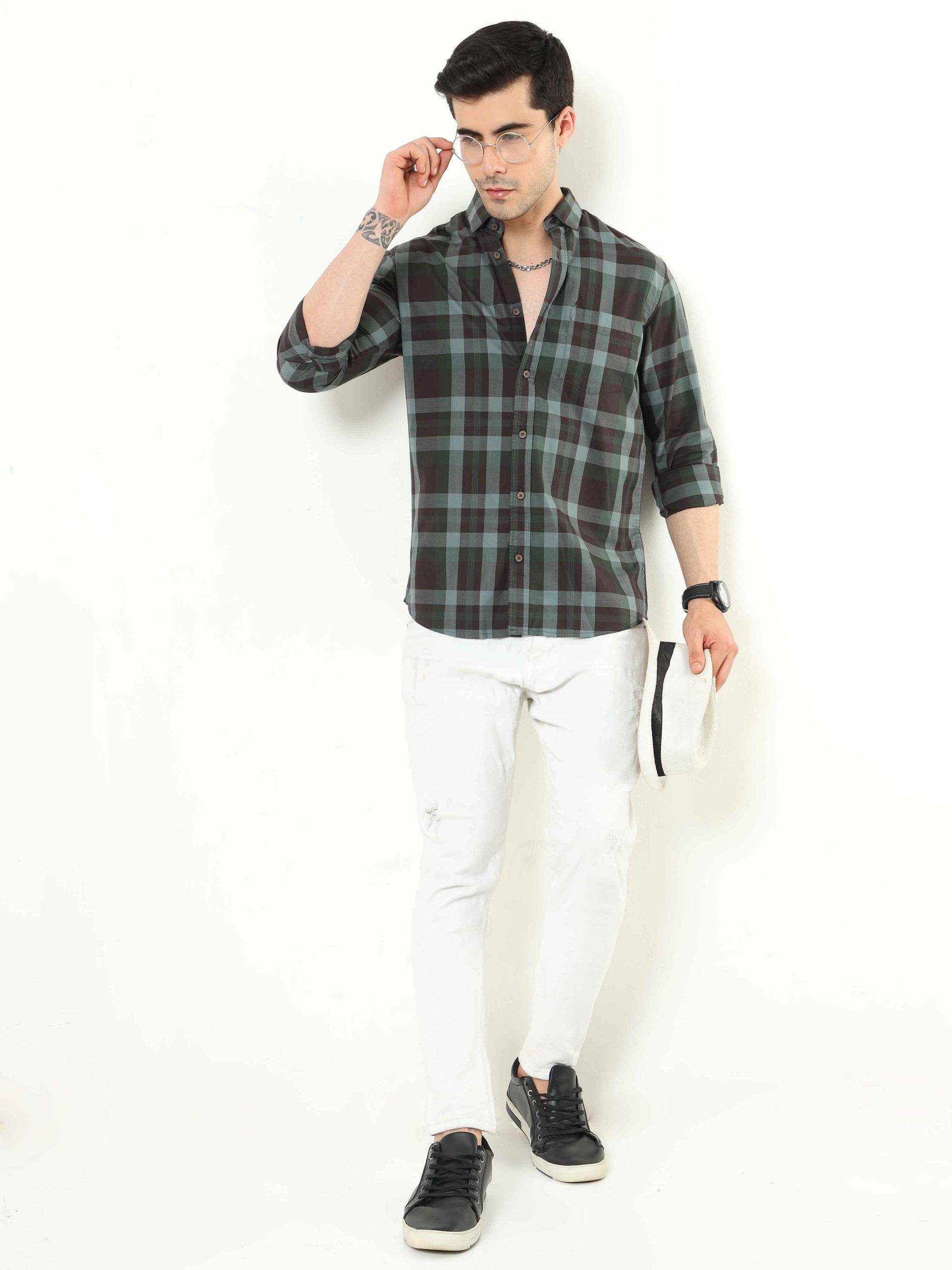 Green Slim Fit Shirt