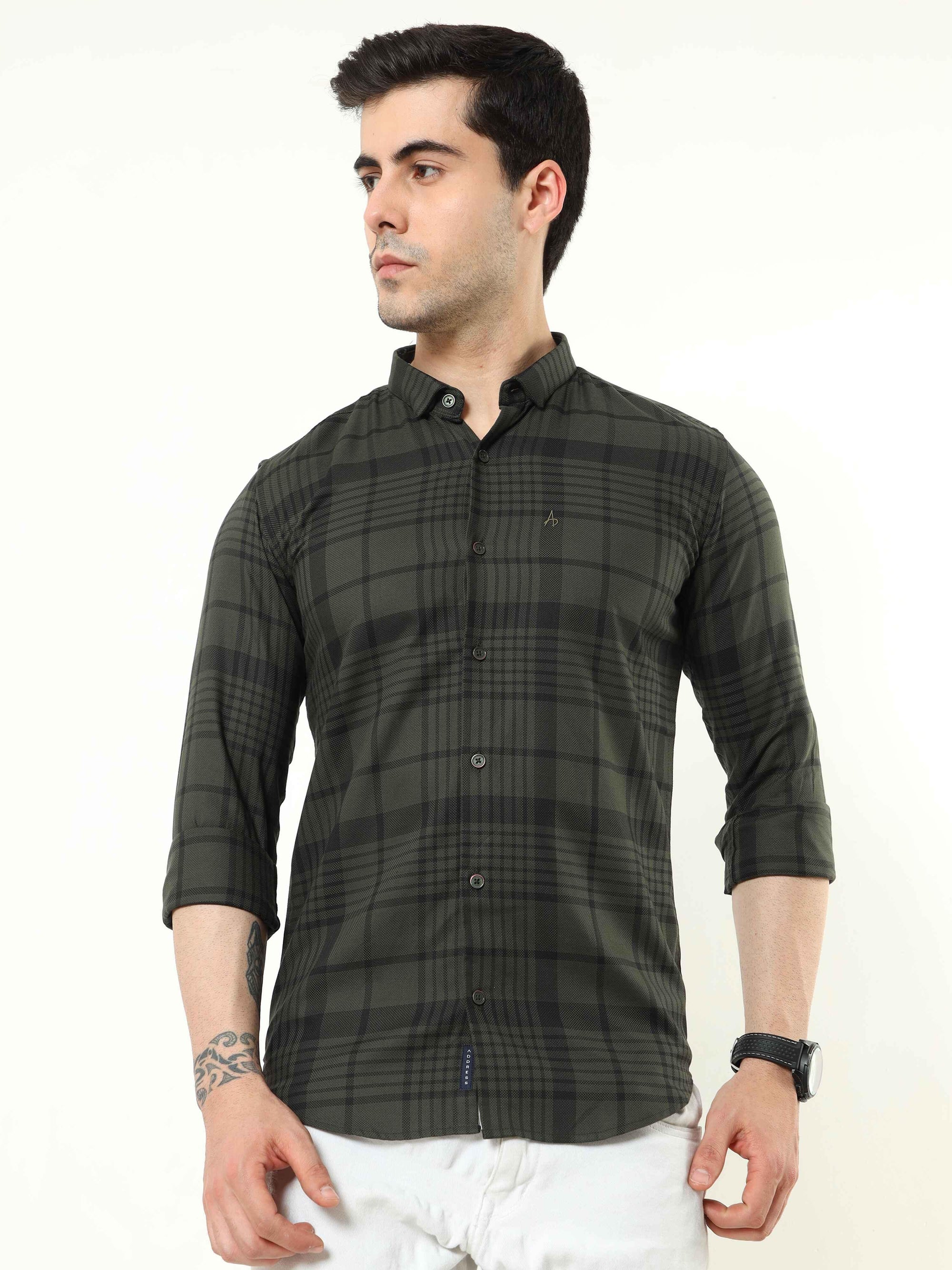 Olive Slim Fit Shirt