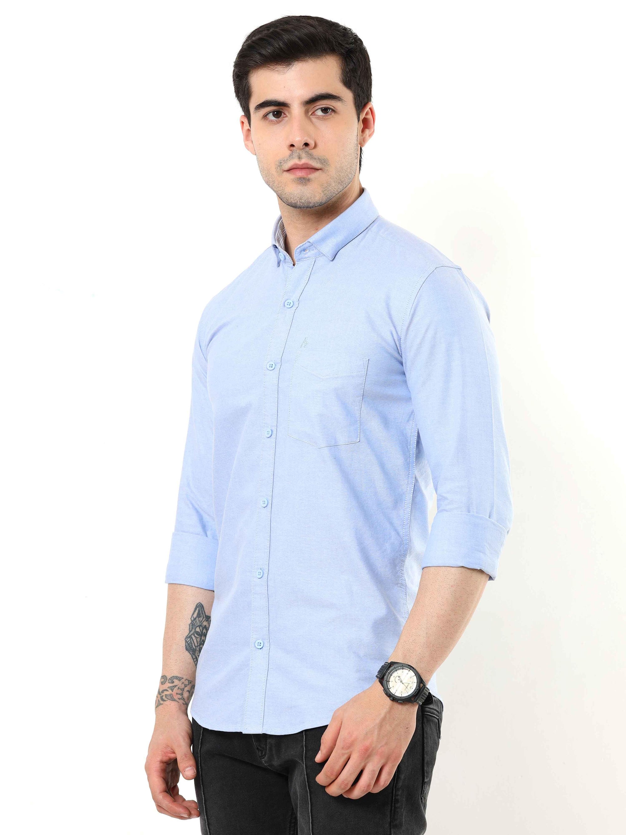 Baby Blue Slim Fit Shirt