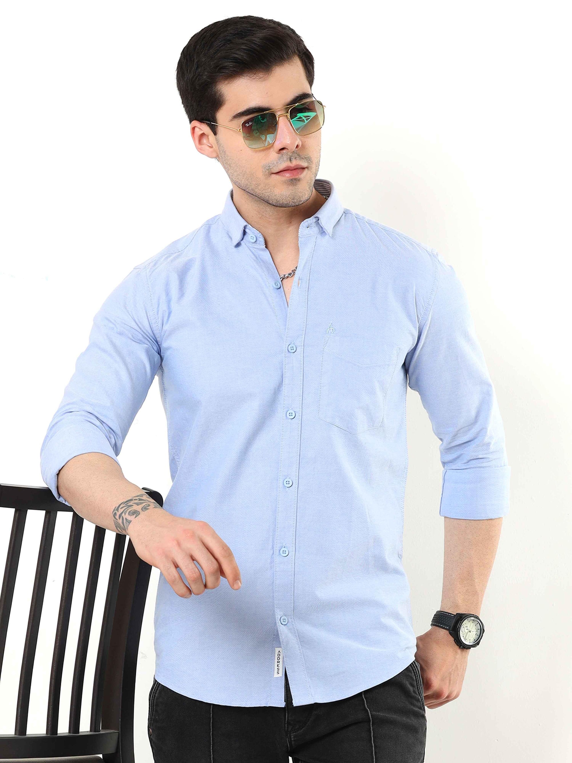 Baby Blue Slim Fit Shirt