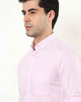 Pastel Pink Slim Fit Stripe Shirt