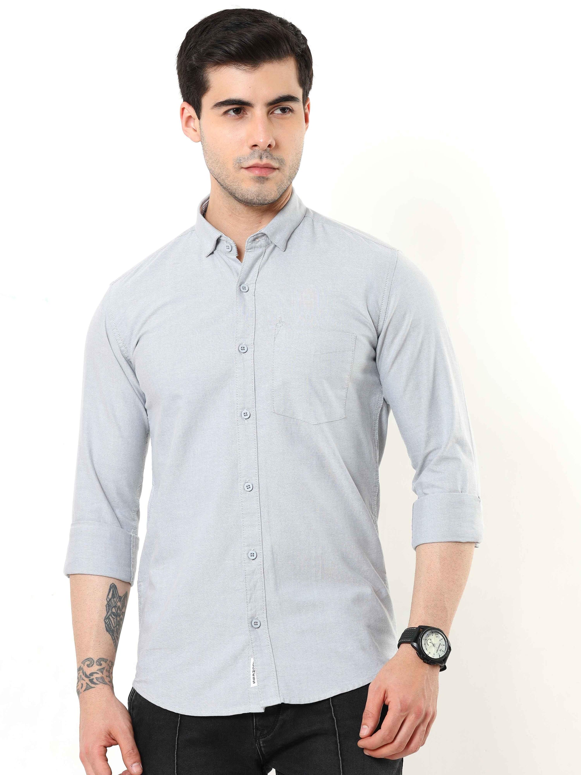 Grey Slim Fit Shirt