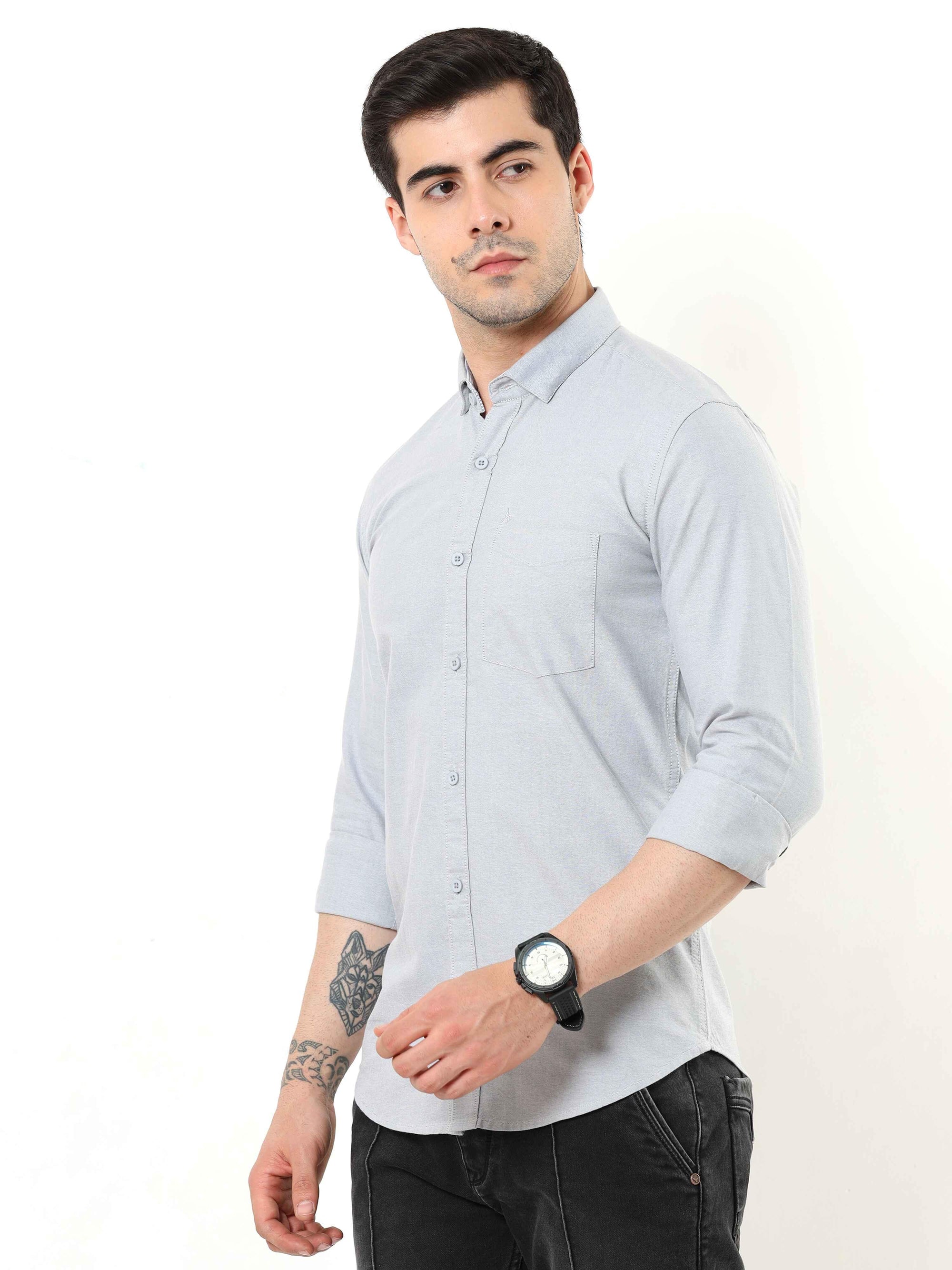 Grey Slim Fit Shirt