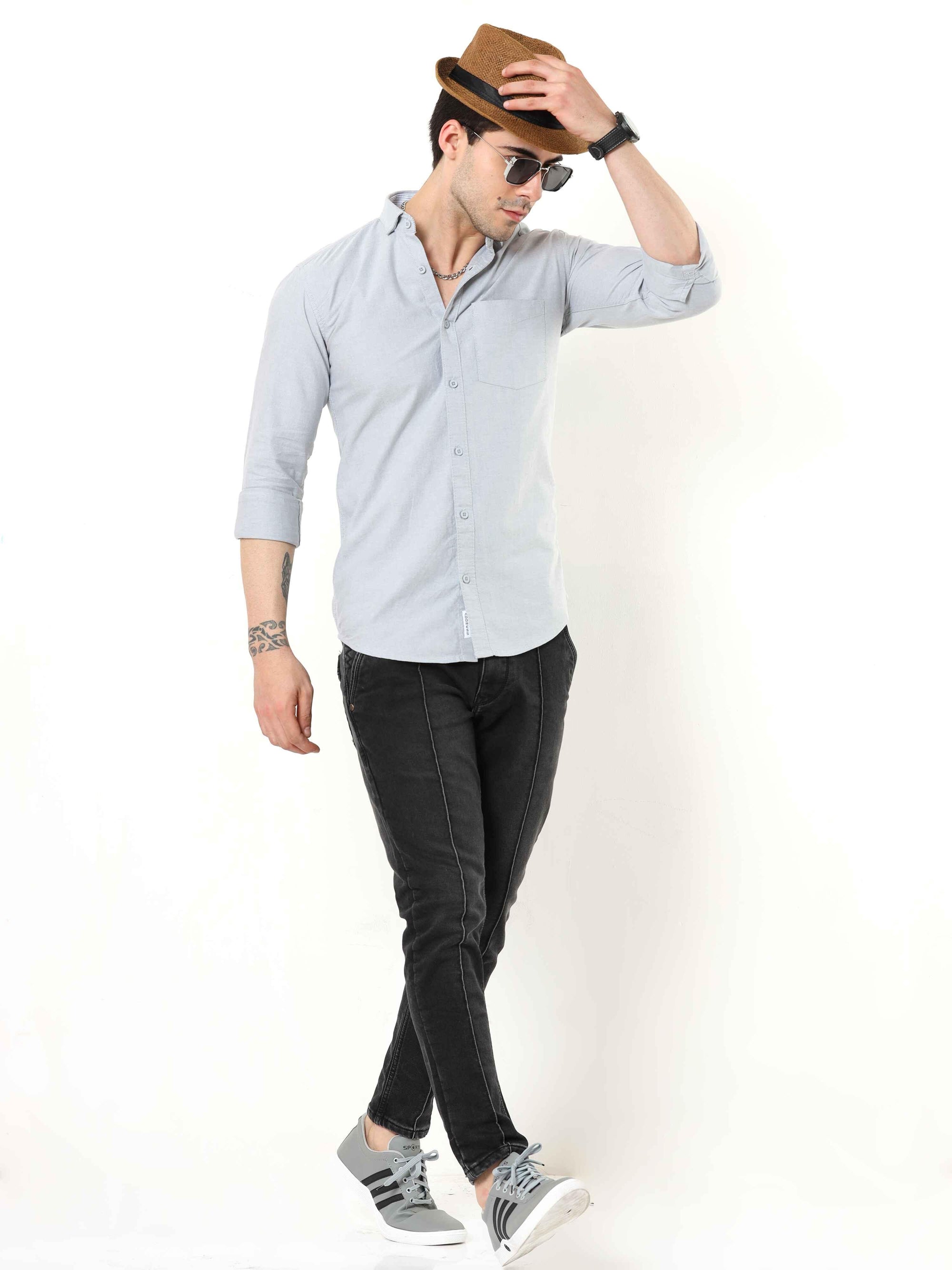 Grey Slim Fit Shirt