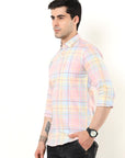 Pink Check Slim Fit Shirt