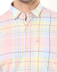 Pink Check Slim Fit Shirt