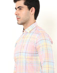 Pink Check Slim Fit Shirt