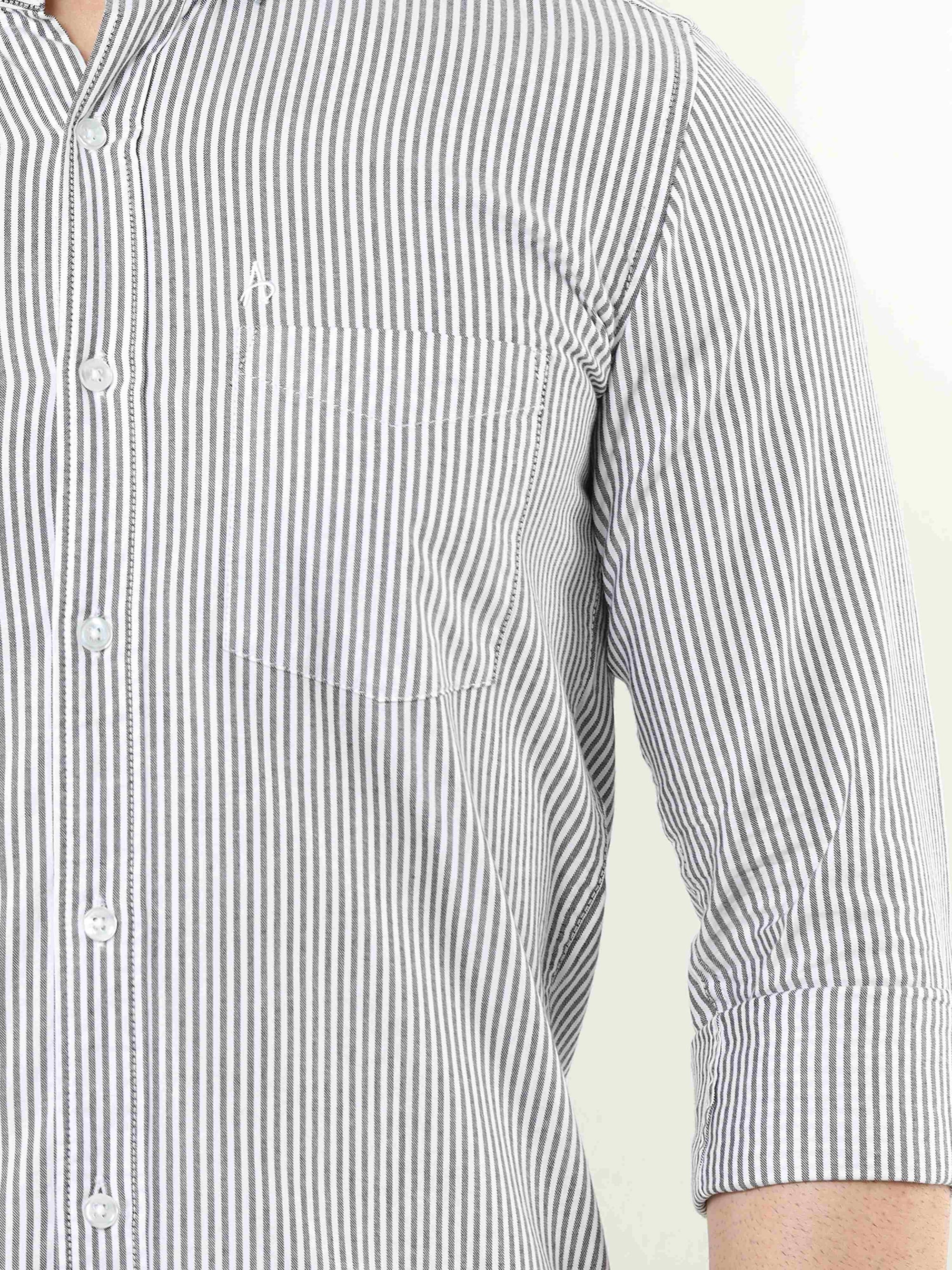 Black Stripes Slim Fit Shirt