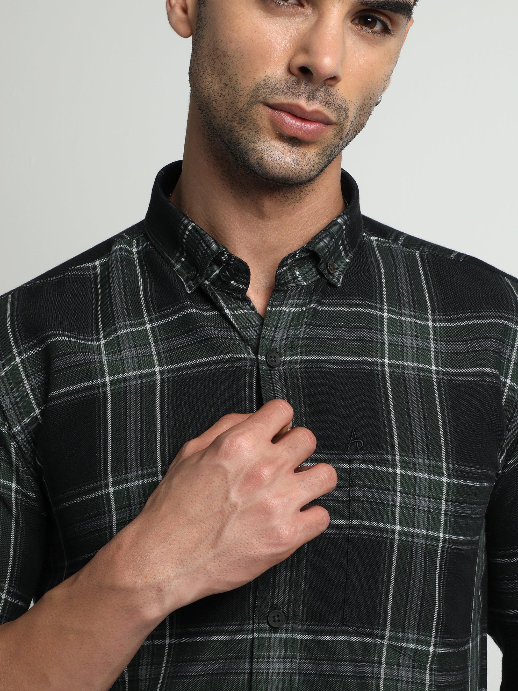 Black Checks Shirt