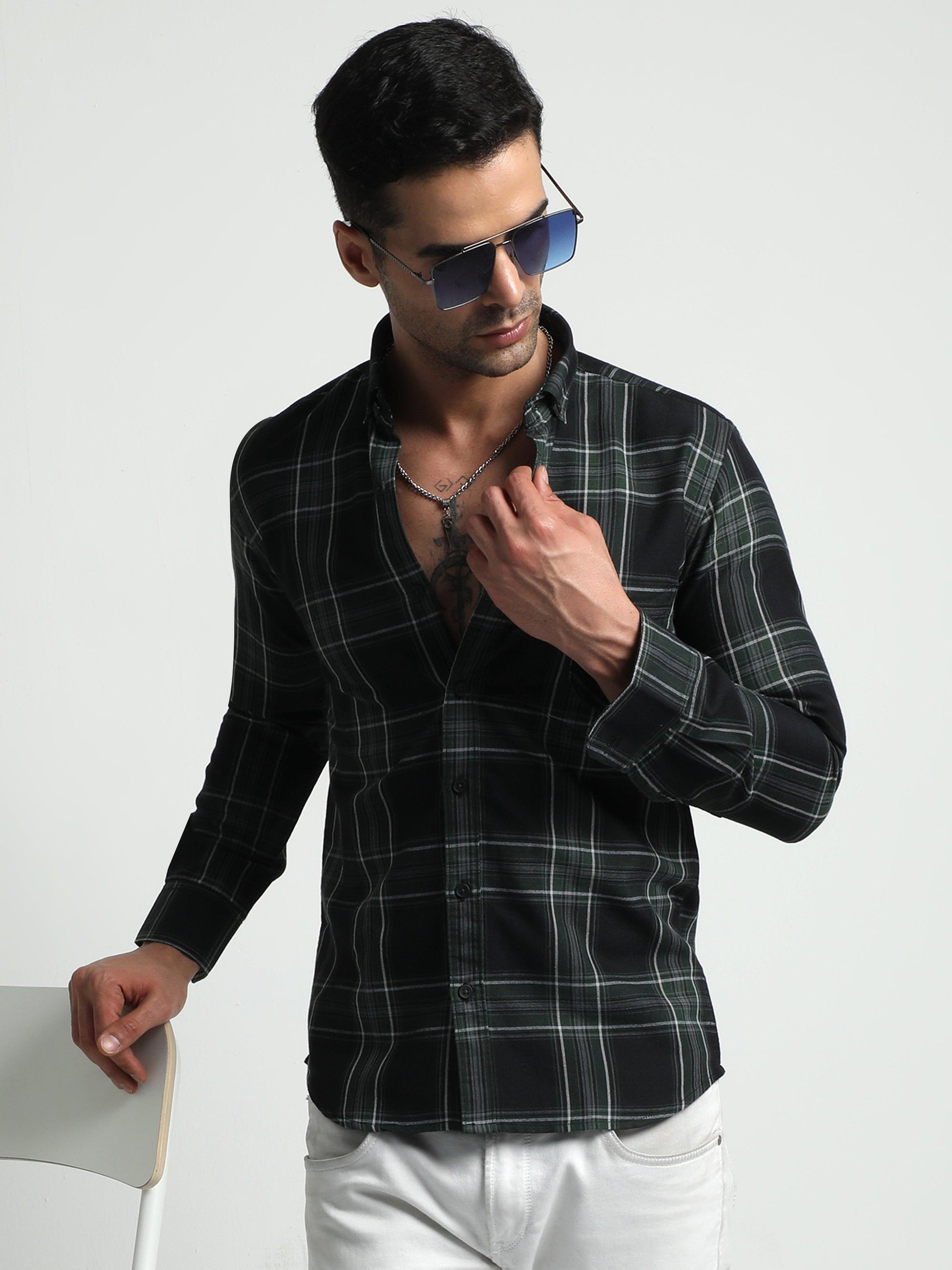 Black Checks Shirt