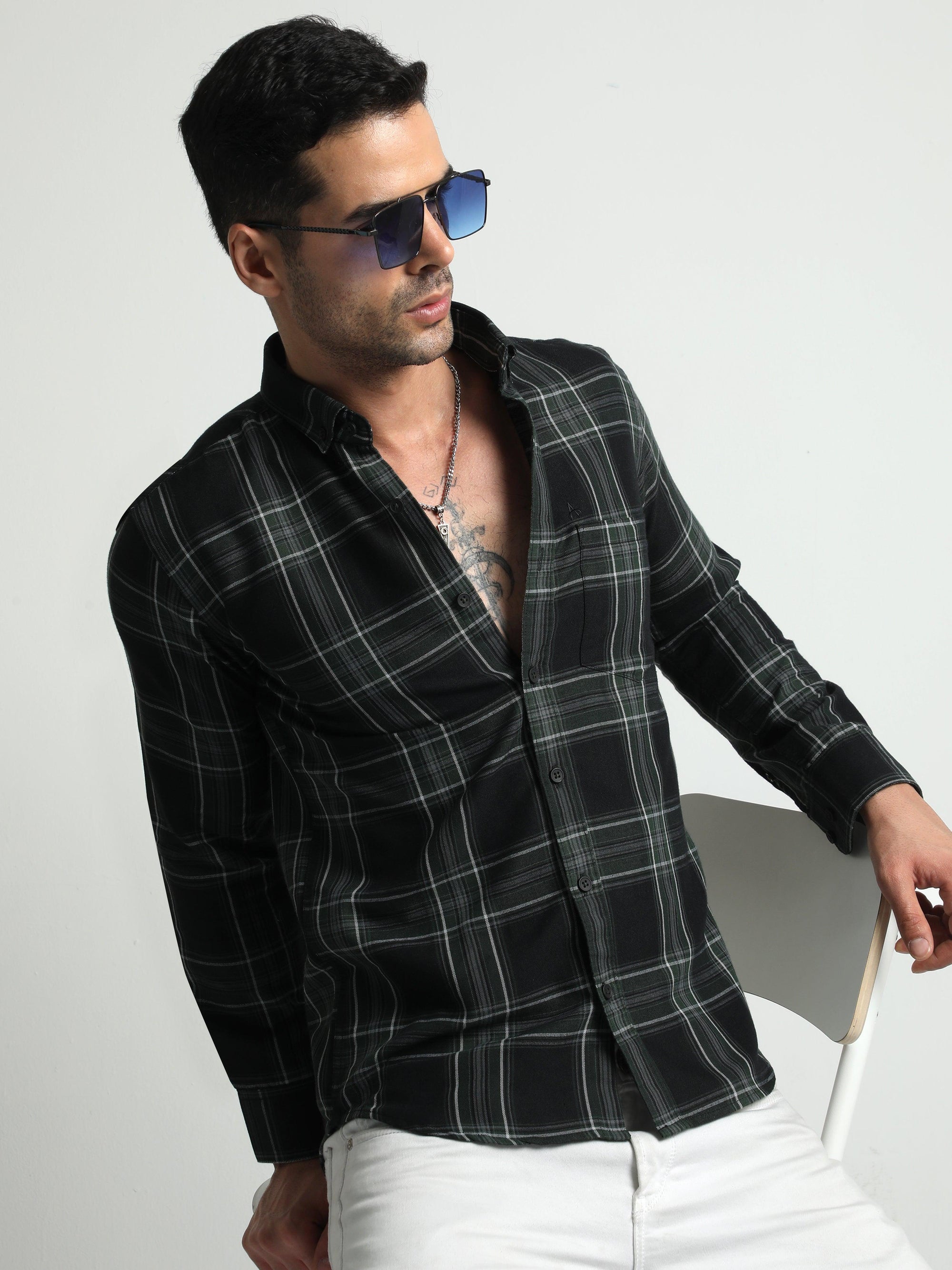 Black Checks Shirt