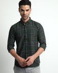 Dark Green Checks Shirt