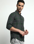 Dark Green Checks Shirt