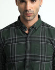 Dark Green Checks Shirt