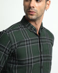 Dark Green Checks Shirt