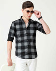 Slim Fit Black Full Sleeve Shirt