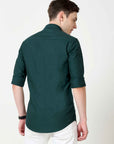 Slim Fit Bottle Green  Shirt