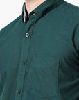 Slim Fit Bottle Green  Shirt